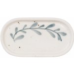 Strömshaga Kameninový tácek Viola Leaf 12 cm bílá barva keramika – Zboží Dáma