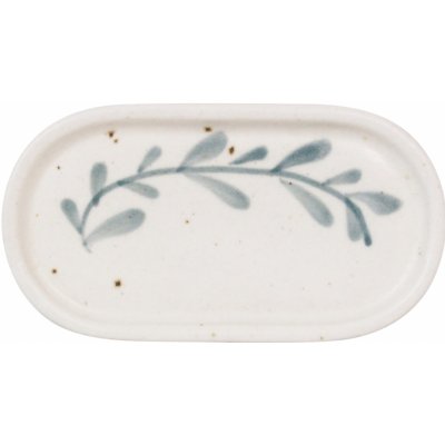 Strömshaga Kameninový tácek Viola Leaf 12 cm bílá barva keramika – Zboží Dáma