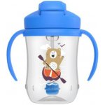 Dr. Brown’s Hrnek s brčkem TC91102 270 ml modrý – Zboží Mobilmania