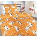 Dadka povlečení Pejsci oranžové 45 x 60 90 x 130 cm – Sleviste.cz