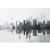 Tapety WEBLUX Fototapeta vliesová Digital cityscape with dots creating modern urban skyline - 796484552 , 145 x 100 cm