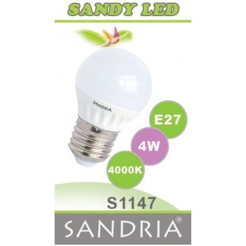 Sandy LED žárovka LED E27 B45 S1147 4W Neutrální bílá