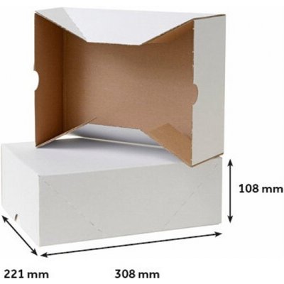 Obaly KREDO Kartonová krabice A4 308 x 221 x 108 mm – Zboží Mobilmania
