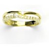 Prsteny Čištín zlatý s brilianty diamanty žluté zlato T 1406