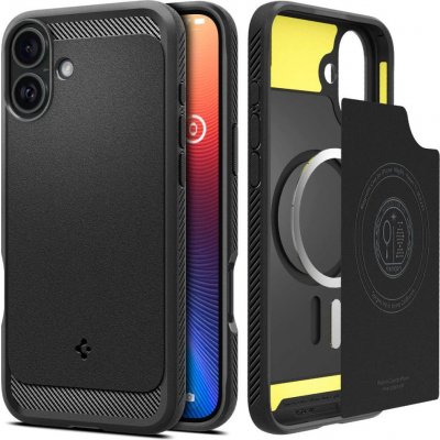 Spigen Rugged Armor MagSafe iPhone 16 matte black – Zboží Mobilmania