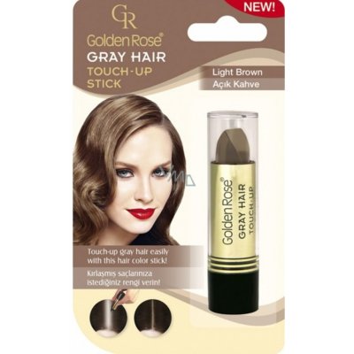 Golden Rose Gray Hair Touch Up Stick barvící korektor na odrostlé a šedivé vlasy 06 Light Brown 5,2 g – Zboží Mobilmania