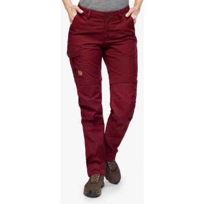 Fjällräven Karla Pro Zip off Trousers W BORDEAUX RED – Zboží Dáma