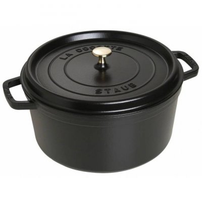 Staub Cocotte hrnec kulatý 30 cm 8,35 l černý – Zboží Dáma