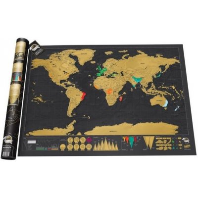 Stírací mapa světa Deluxe – Hledejceny.cz