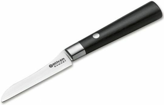 Böker Manufaktur Solingen nůž na zeleninu damašek černá překližka 8,5 cm