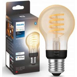 Philips Hue Bluetooth LED White Ambiance filamentová žárovka 8719514301429 E27 A60 7W 550lm 2200-4500K černá, stmívatelná Studená bílá