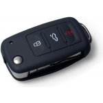 Klíčenka Ochranné silikonové pouzdro na klíč pro VW/Seat/Škoda s vystřelovacím klíčem černá – Zboží Mobilmania
