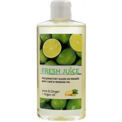 Fresh Juice Energy Lime & Ginger & Argan Oil masážní olej 150 ml