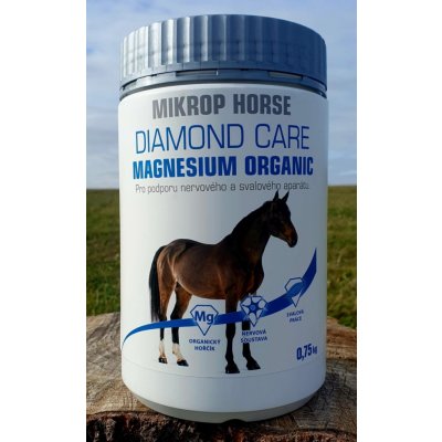 MIKROS Horse Diamond Care Magnesium Organic Doplňkové krmivo pro podporu nervů a svalů 0.75 kg – Zboží Dáma