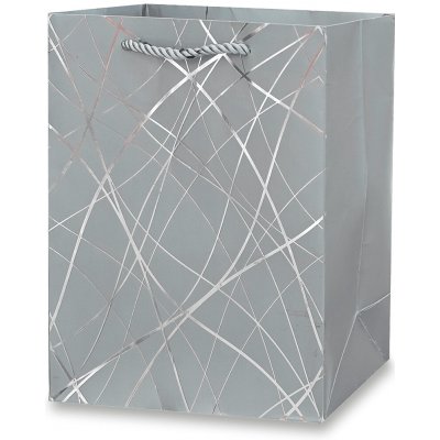 Dárková papírová taška - velikost M, silver – Zboží Živě