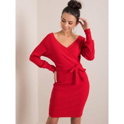 Dámské šaty s páskem červená – Zboží Mobilmania