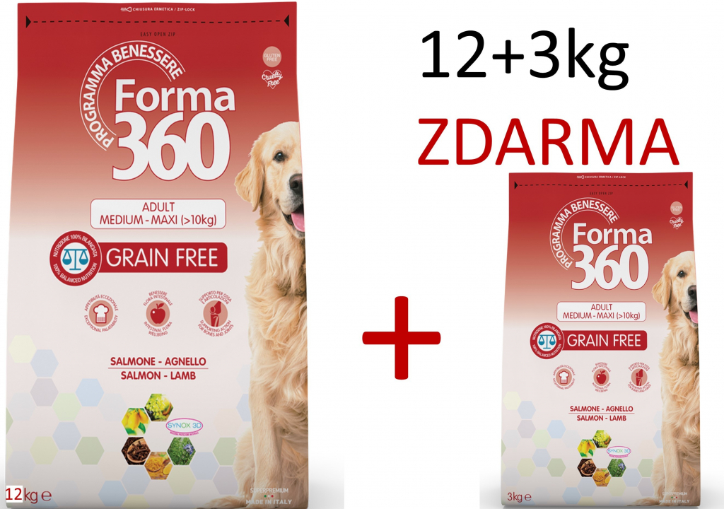Forma dog Grain Free losos & jehně med/max 15 kg