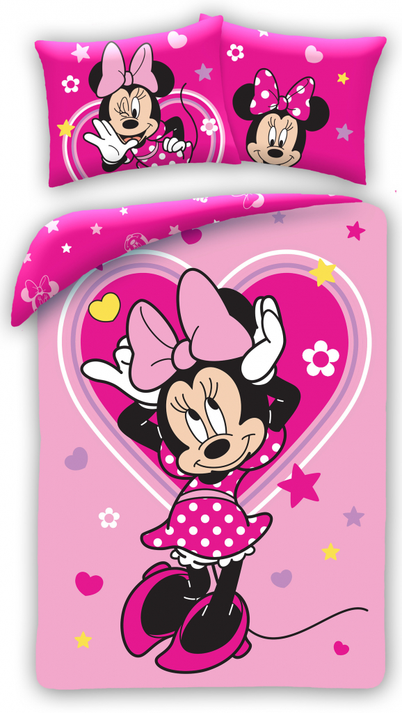 Halantex bavlna povlečení Disney motiv Minnie Mouse s pampeliškou 140x200 70x90