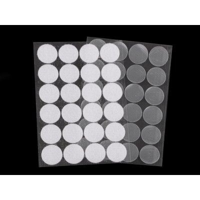Suchý zip samolepicí kolečka Ø25 mm Varianta: 3 transparent, Balení: 1 karta – Zboží Dáma