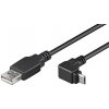 usb kabel Goobay 95343 USB 2.0 USB A(M) - micro USB B(M), lomený 90° dolů, 1,8m, černý