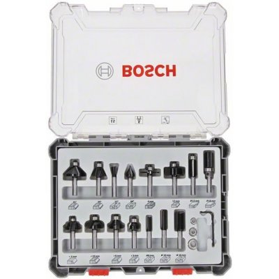 Bosch Smíšená sada tvarových fréz s vřetenem Ø 6 mm, 15 ks, smíšené 2607017471 – Zbozi.Blesk.cz