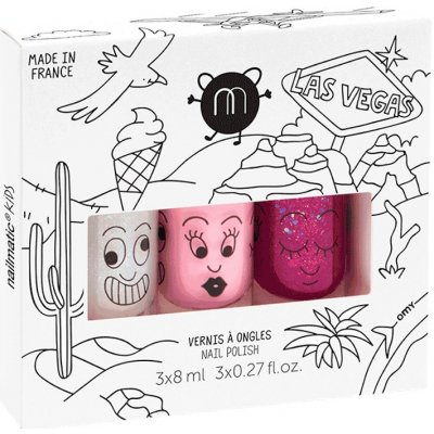 Nailmatic, Dětská sada laků na nehty Las Vegas Super 8 ml + Bella 8 ml + Sheepy 8 ml – Zbozi.Blesk.cz