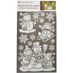 Anděl Přerov Okenní fólie s glitry 32x59 cm sněhuláci – Hledejceny.cz