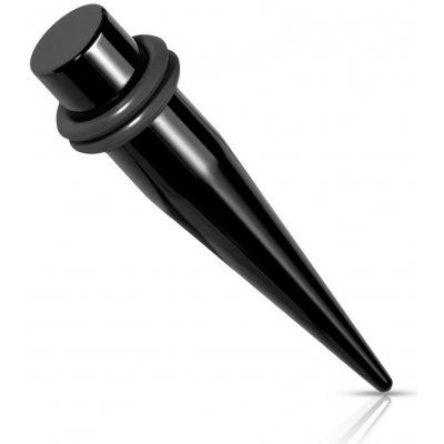 Šperky4U ocelový roztahovák do ucha černý EP1001K-06 – Zboží Dáma