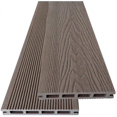 WPC Dřevoplastová terasová prkna 21 x 145 x 4000 mm Coffee 3D – Sleviste.cz