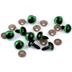 Oči kočičí s pojistkou Ø14 mm - zelená (10 sada) – Zboží Dáma