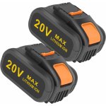 SWAREY Li-Ion 20V 6000mAh Worx WA3760, WA3765, WA3883, WA3869, WA3880, WA3867, WA3881 v balení po 2 kusech - neoriginální – Zboží Dáma