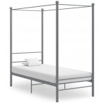Prolenta Maison Exclusive Rám postele s nebesy šedý kovový – Zboží Mobilmania
