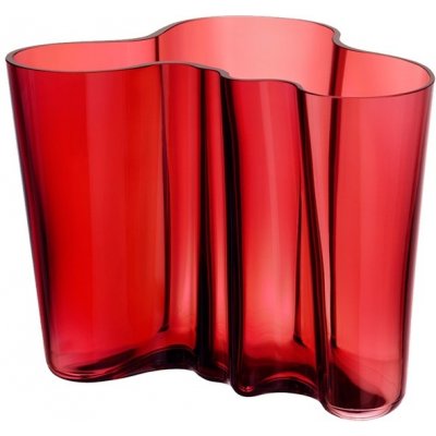 Váza Alvar Aalto 160mm, brusinková – Zboží Dáma