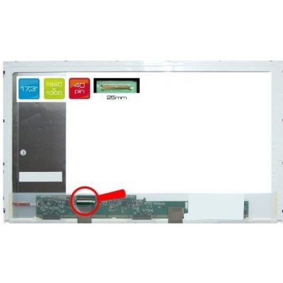 LCD displej display Asus N76VZ-V2G-T Serie 17.3" WUXGA Full HD 1920x1080 LED lesklý povrch