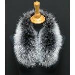 Špongr Kožešinový lem na kapuci z finského mývalovce 10038 Black & White – Zboží Dáma