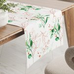 Biante bavlna běhoun Sandra SA-706 Zeleno-hnědé větvičky s lístky na bílém 45x120 cm – Hledejceny.cz