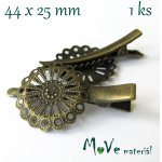 Vlasová spona filigrán 44mm staromosaz – Hledejceny.cz
