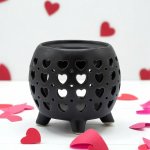 Ancient Wisdom Aroma lampa kotlíková Srdíčka černá – Zboží Dáma Ancient Wisdom Aroma lampa kotlíková Srdíčka černá – Zboží Dáma