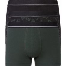 Livergy pánské boxerky s BIO bavlnou 3 kusy tmavě zelená černá