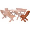 Zahradní židle a křeslo Drewmax MO111 zahradní židle z masivního smrkového dřeva 48x62x89cm Týk