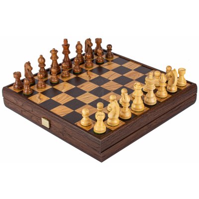 Manopoulos Šachy se schránkou vykládanou výrůstkem olivovníku a dřevěnými mi Staunton 27x27cm – Zboží Mobilmania