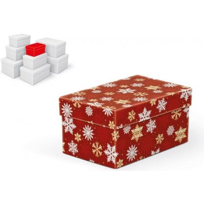 Krabice dárková vánoční B-V010-A 16x10x8cm – Zboží Mobilmania