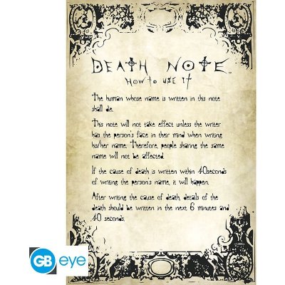 GB eye Death Note plakát Rules 61 x 91,5 cm – Hledejceny.cz