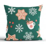 MKLuzkoviny.cz Vánoční bavlna ek Renforcé Vánoční perníček zelené 40 x 40 cm – Hledejceny.cz