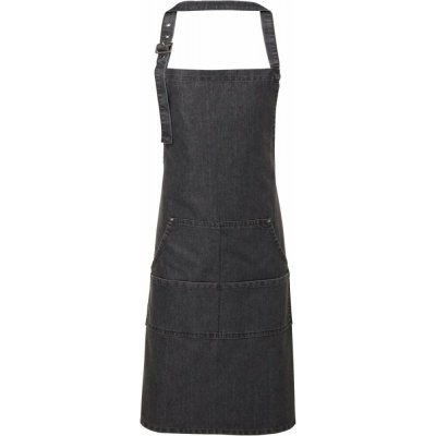 Premier Workwear Pracovní džínová zástěra za krk PR126 Black Denim 72x86cm – Hledejceny.cz