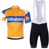 Cyklistický dres BONAVELO RABOBANK - oranžová/modrá/černá