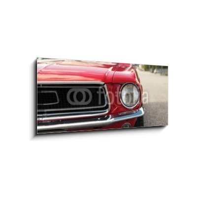 Skleněný obraz 1D panorama - 120 x 50 cm - Classic Muscle Car Klasické svalové auto