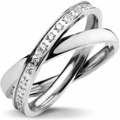 Bruno prsten TWIST s kamínky S4062 – Zboží Mobilmania