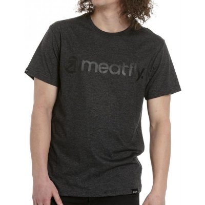 Meatfly pánské tričko MF Logo Charcoal Heather