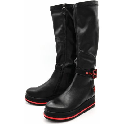 Maciejka Dámské kozačky 05293-08 černočervená – Zboží Mobilmania